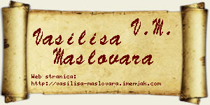 Vasilisa Maslovara vizit kartica